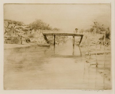 A Tranquil Waterway, Japan by Mortimer Ludington Menpes